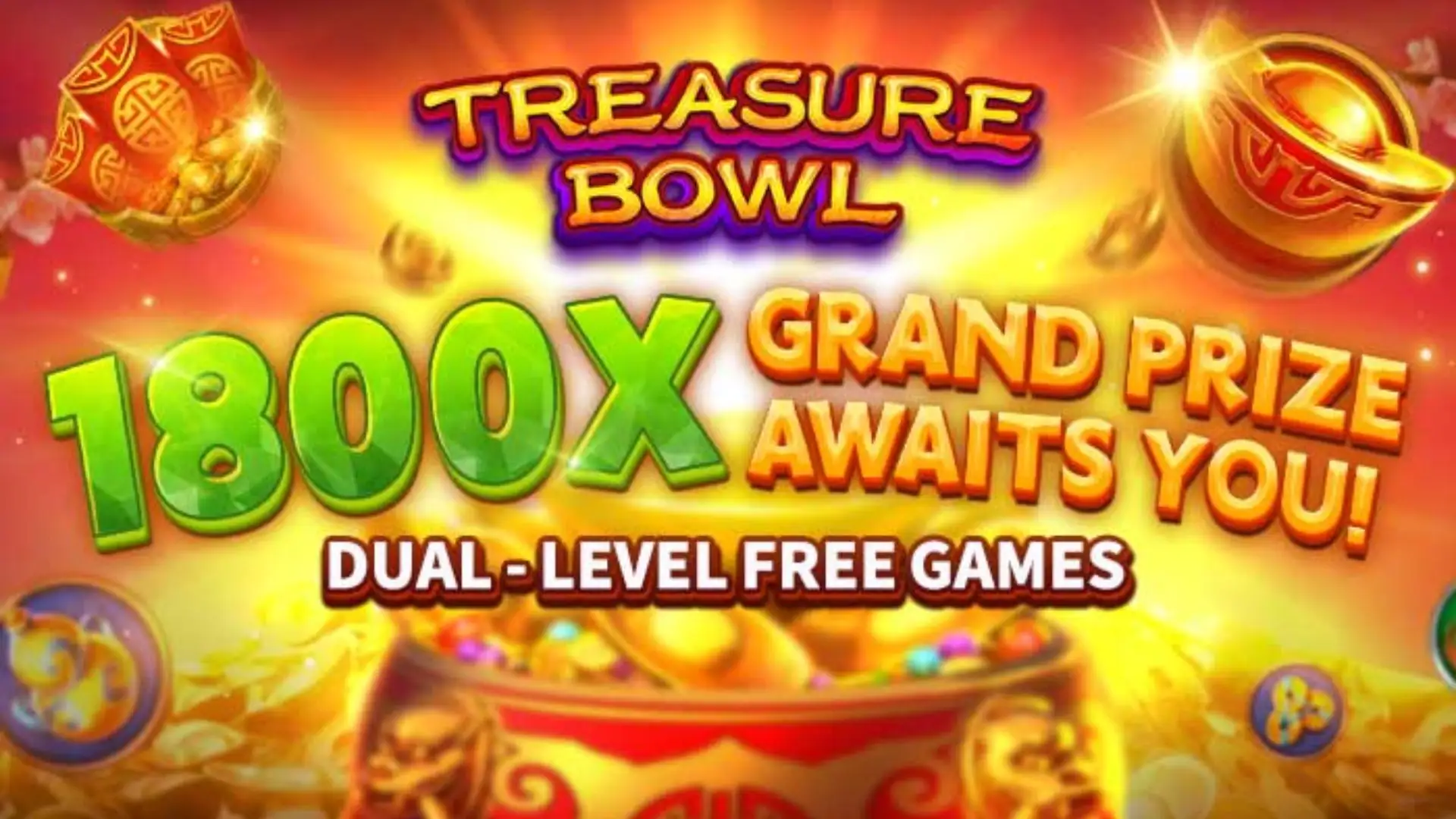 Multiplicadores Treasure Bowl lindopg - 7777x Máximo com Tigela Dourada